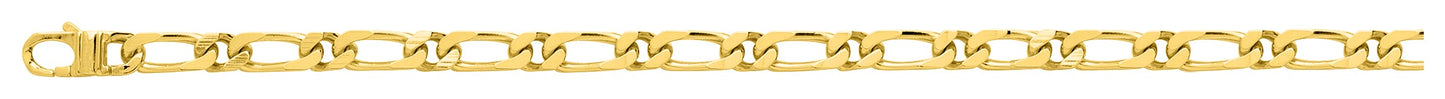 Bijoux D'Or 18ct Gold-Plated Figaro Bracelet 21cm 101268B