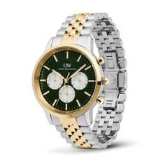 Daniel Wellington Iconic Chronograph Arch 5-Link Emerald Panda Two Tone DW00101012