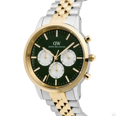 Daniel Wellington Iconic Chronograph Arch 5-Link Emerald Panda Two Tone DW00101012