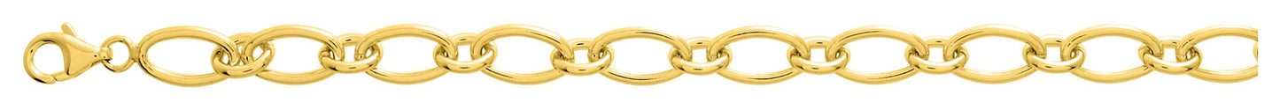 Bijoux D'Or 18ct Gold-Plated Oval Link Bracelet 20cm 101725B