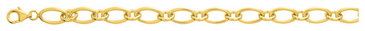 Bijoux D'Or 18ct Gold-Plated Oval Link Bracelet 20cm 101725B