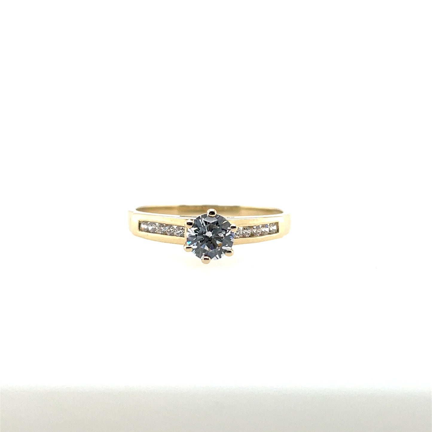 9ct Yellow Gold CZ Solitaire Ring GRZ391