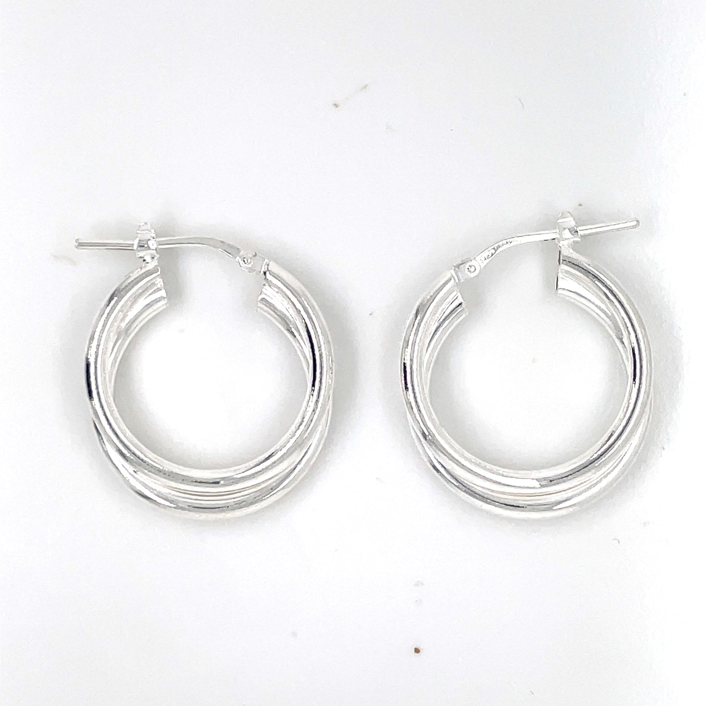 Sterling Silver 22mm Double Hoop Earrings 102C