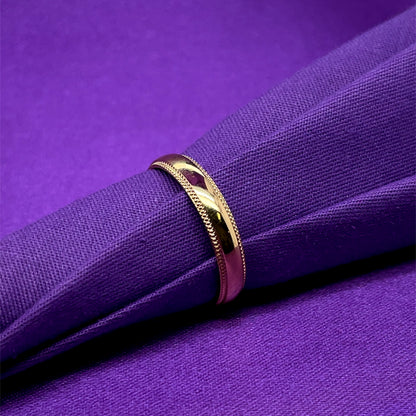 Bijoux D'Or 18ct Gold-Plated Men's Wedding Ring 107376