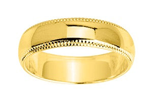 Bijoux D'Or 18ct Gold-Plated Men's 5mm Wedding Ring 107377