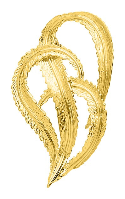 Bijoux D'Or 18ct Gold-Plated Leaf Brooch 108006