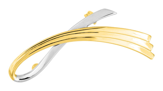 Bijoux D'Or 18ct Gold-Plated Two-tone Brooch 108048