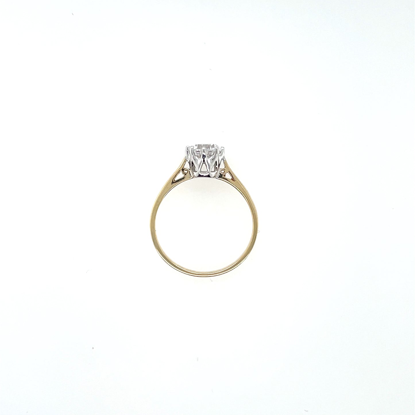 9ct Yellow Gold CZ Solitaire Ring GRZ389