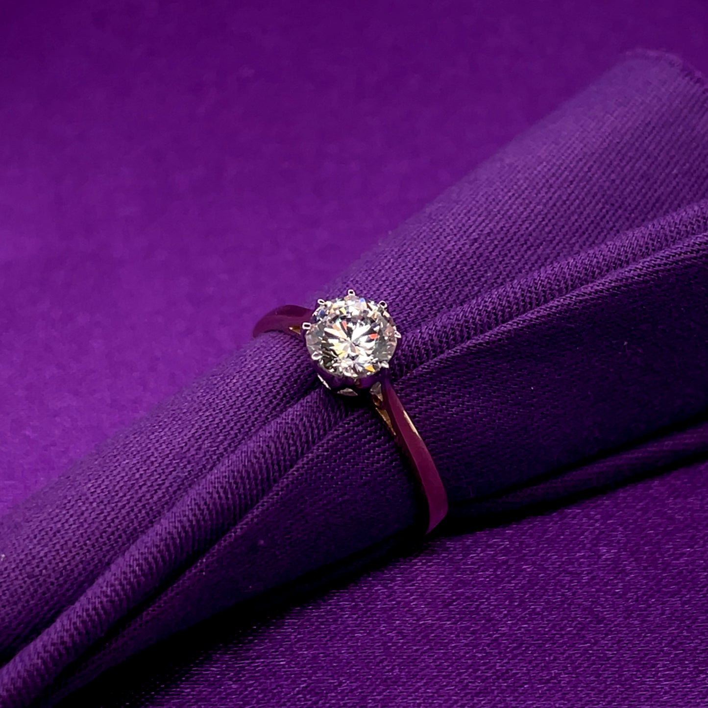 9ct Yellow Gold CZ Solitaire Ring GRZ389