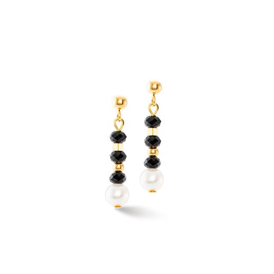 COEUR DE LION Mystic Pearl earrings gold-black 1131211314