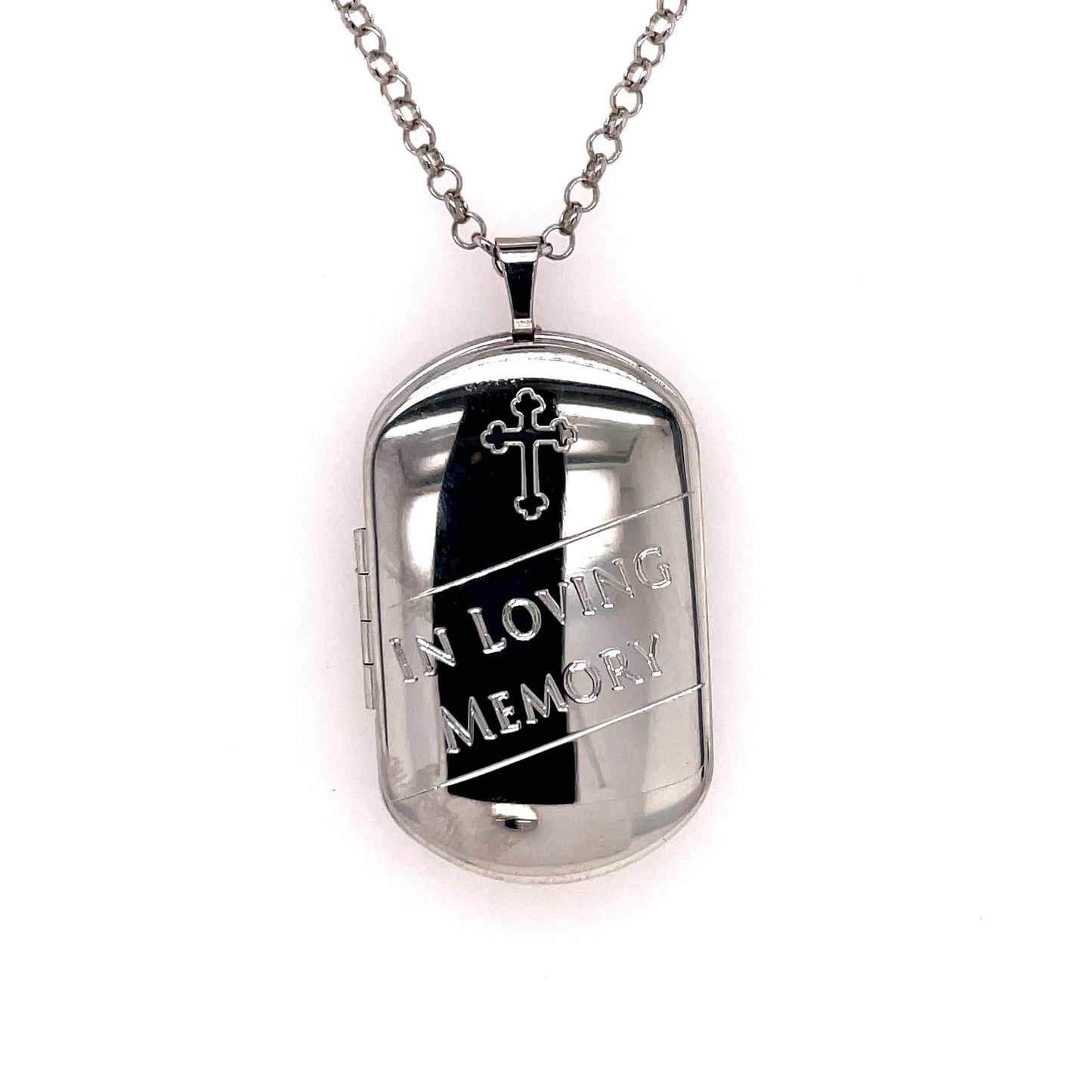 Sterling Silver "In Loving Memory" Memorial Locket 120