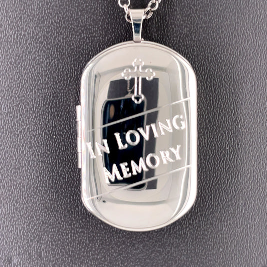 Sterling Silver "In Loving Memory" Memorial Locket 120