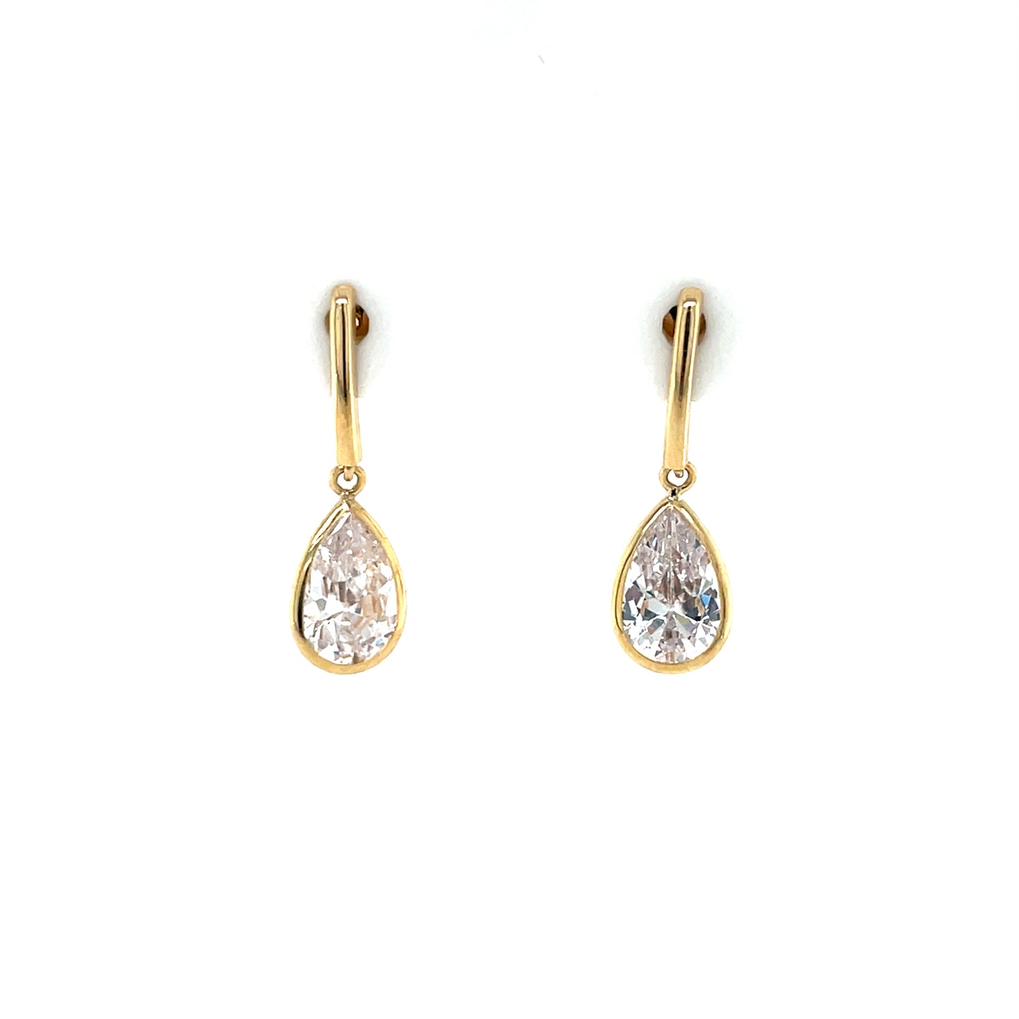 9ct Gold CZ Drop Earrings GEZ752