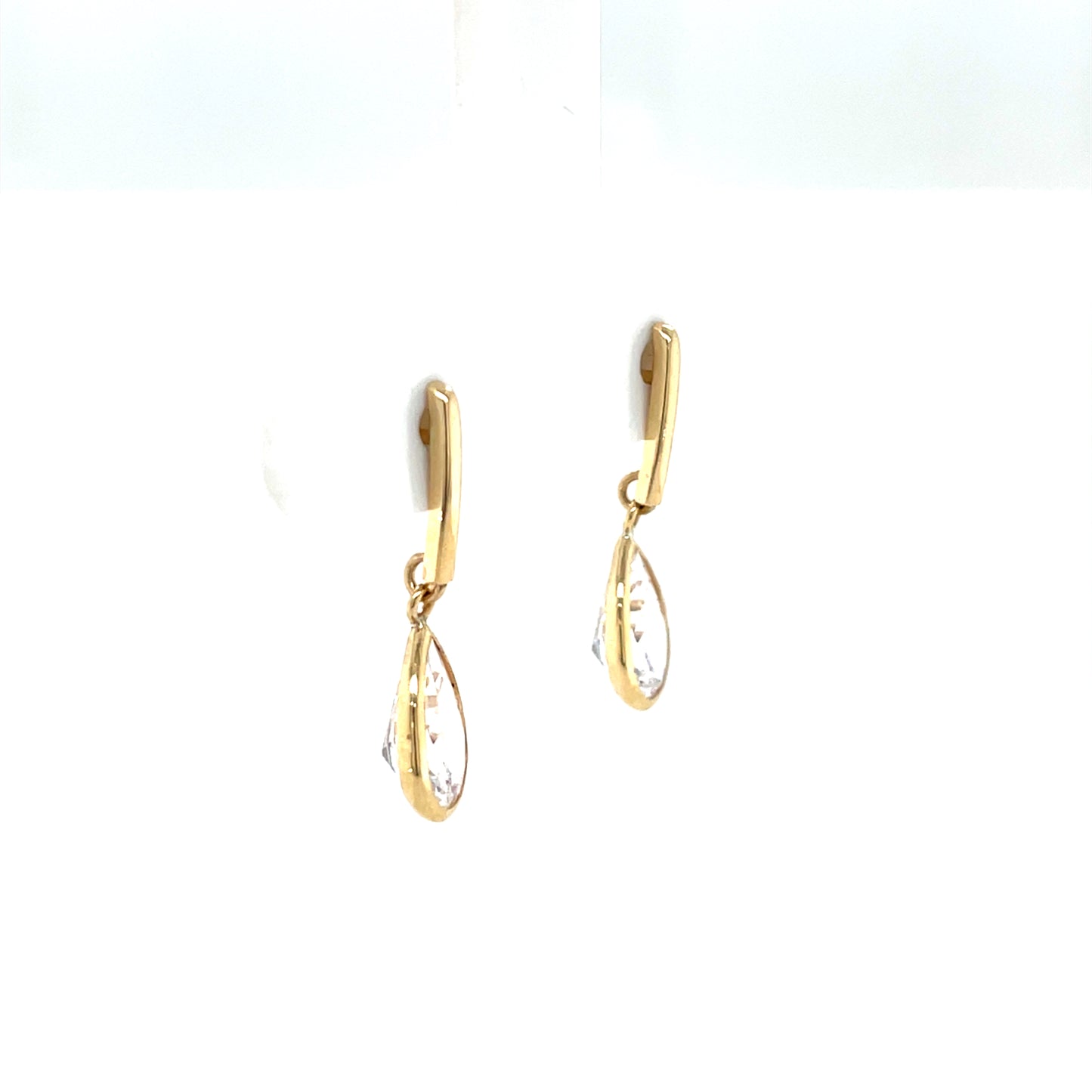 9ct Gold CZ Drop Earrings GEZ752