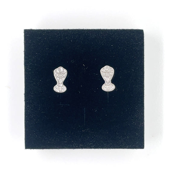 Sterling Silver Communion Chalice Earrings SE124