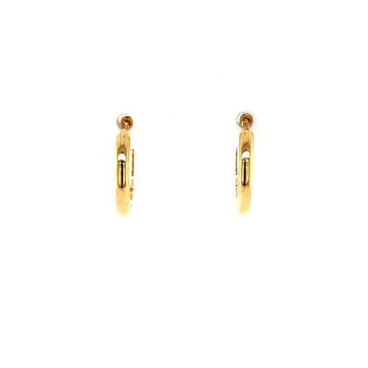 9ct Gold 15mm Huggie Earrings GE1034