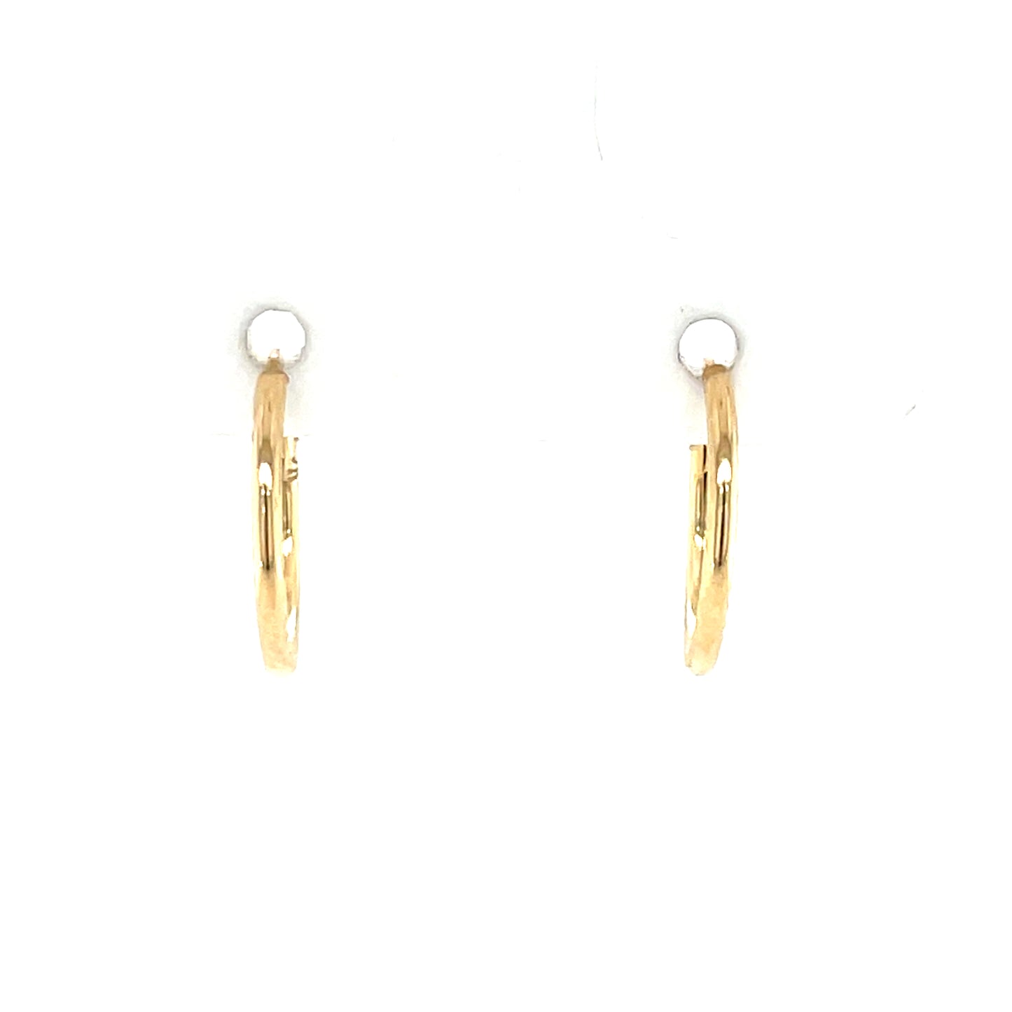 9ct Gold 13mm Diamond-cut Sleeper Earrings GE1074