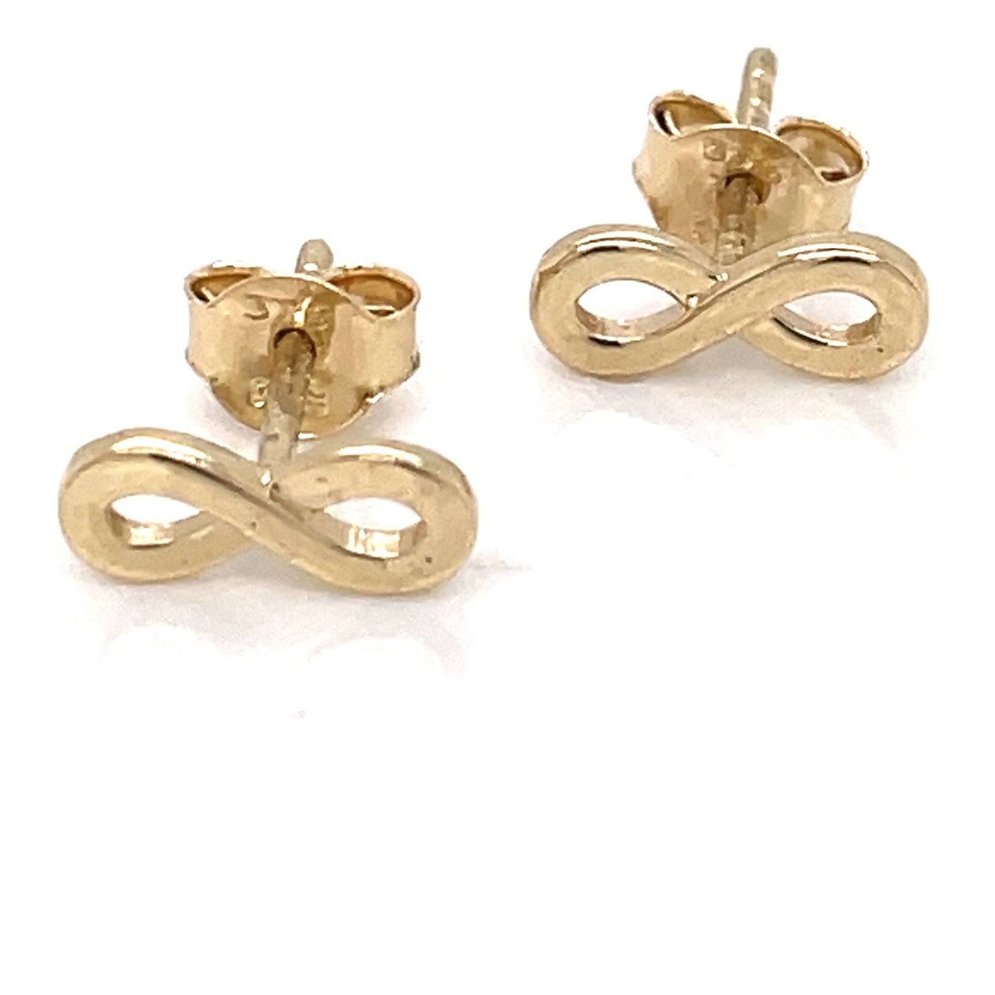 9ct Gold Infinity Stud Earrings GE917