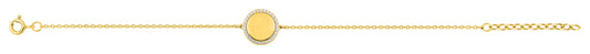 Bijoux D'Or 18ct Gold-Plated CZ Disc Bracelet 133566