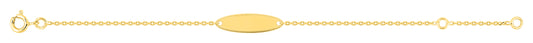 Bijoux D'Or 18ct Gold-Plated Child's Identity Bracelet 134060