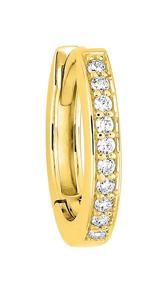 Bijoux D'Or 18ct Gold-Plated CZ Huggie Single Earring 135087.1U