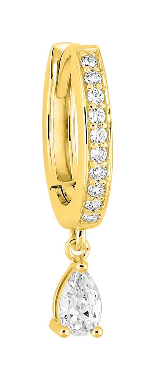 Bijoux D'Or 18ct Gold-Plated CZ Huggie Single Earring 135088.1U