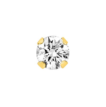 Bijoux D'Or 18ct Gold-Plated 3mm CZ Single Earring 135418.1U