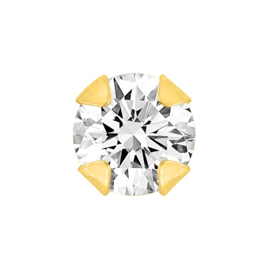 Bijoux D'Or 18ct Gold-Plated 5mm CZ Single Earring 135420.1U