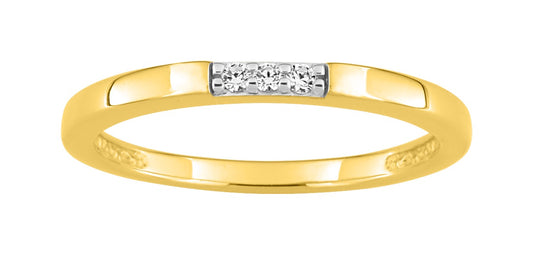 Bijoux D'Or 18ct Gold-Plated CZ Stacking Ring 137016.1