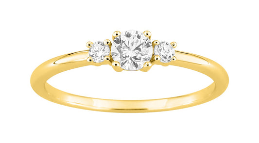 Bijoux D'Or 18ct Gold-Plated CZ Ring 137032.1
