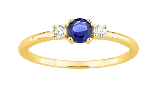 Bijoux D'Or 18ct Gold-Plated Sapphire CZ Ring 137032.2