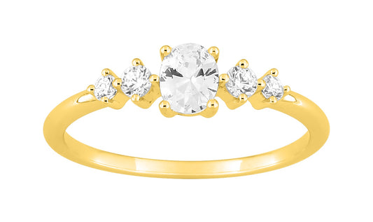 Bijoux D'Or 18ct Gold-Plated CZ Ring 137033.1