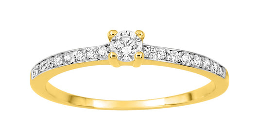Bijoux D'Or 18ct Gold-Plated CZ Solitaire Ring 137094.1