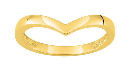 Bijoux D'Or 18ct Gold-Plated Wishbone Ring 137116