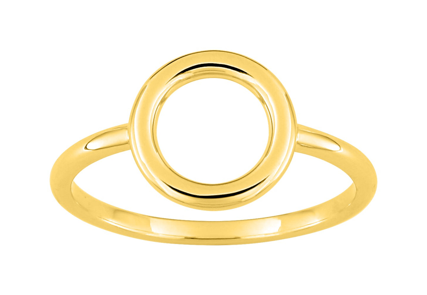 Bijoux D'Or 18ct Gold-Plated Circle Ring 137141