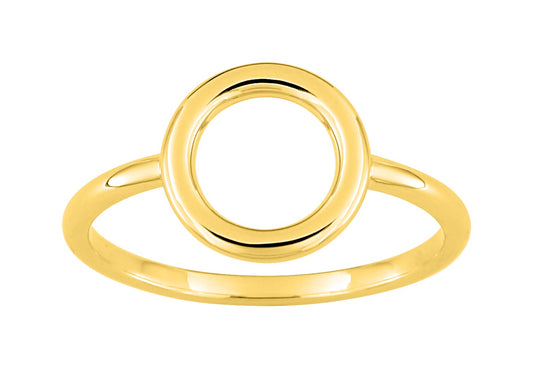 Bijoux D'Or 18ct Gold-Plated Circle Ring 137141