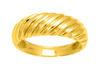 Bijoux D'Or 18ct Gold-Plated Croissant Ring 137202