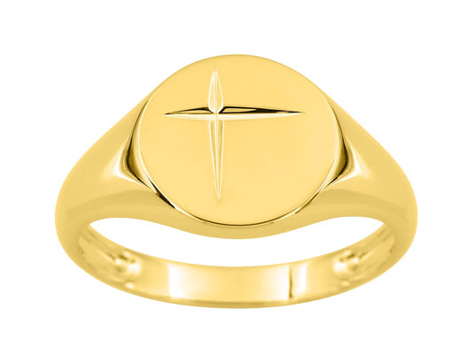 Bijoux D'Or 18ct Gold-Plated Signet Ring 137219