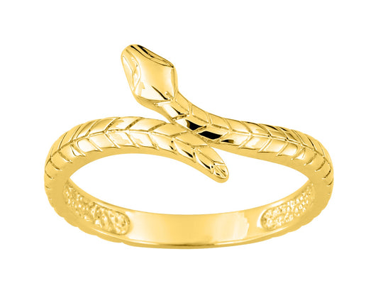 Bijoux D'Or 18ct Gold-Plated Snake Ring 137228