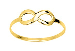 Bijoux D'Or 18ct Gold-Plated Infinity Ring 137467
