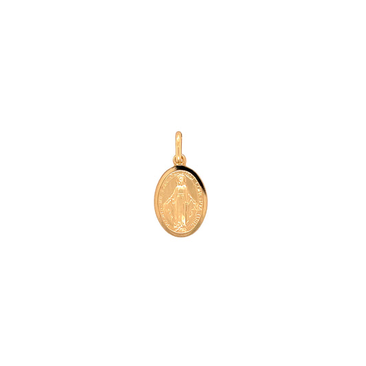 9ct Yellow Gold 14mm Miraculous Medal GP841