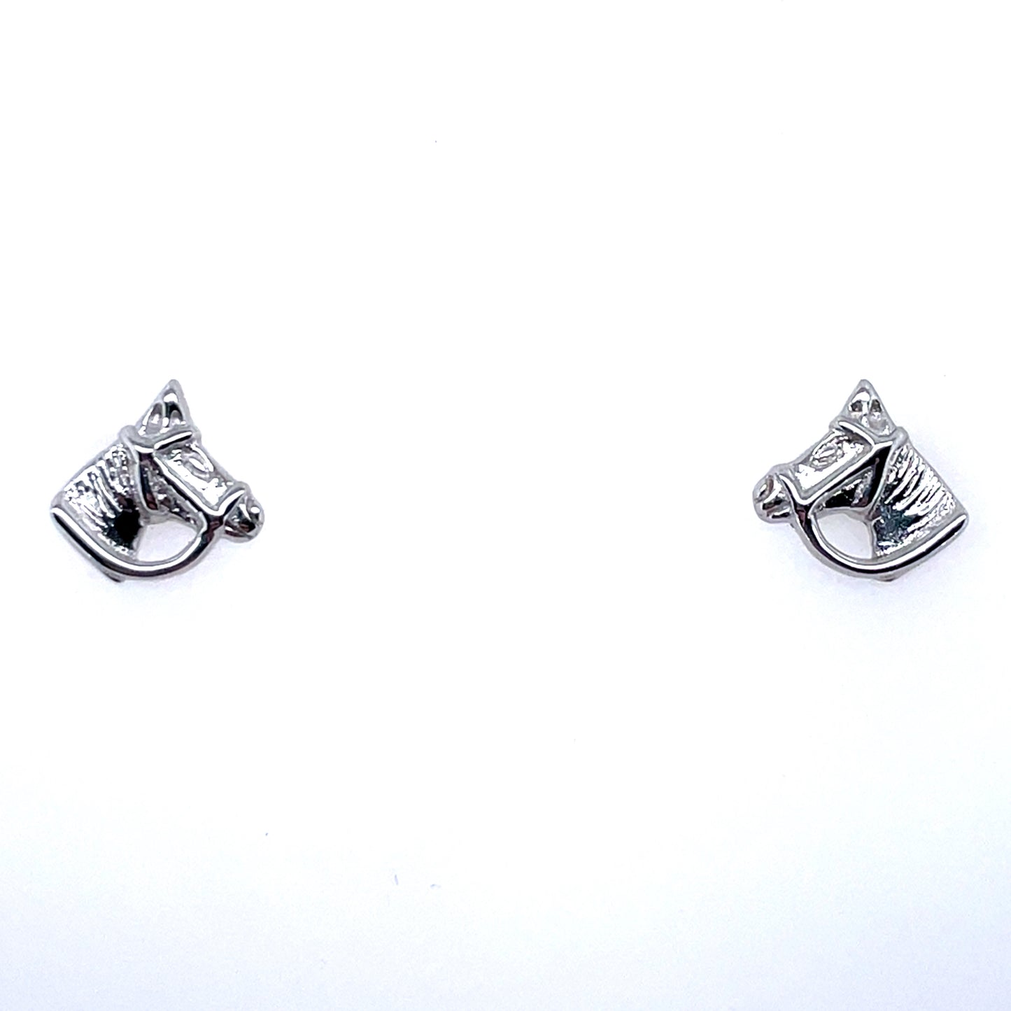 Silver Kids Horse Head Stud Earrings SE171