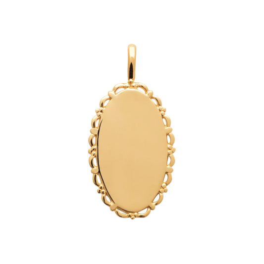 Amèlie 18ct Gold-Plated Engravable Oval Disc 1771200