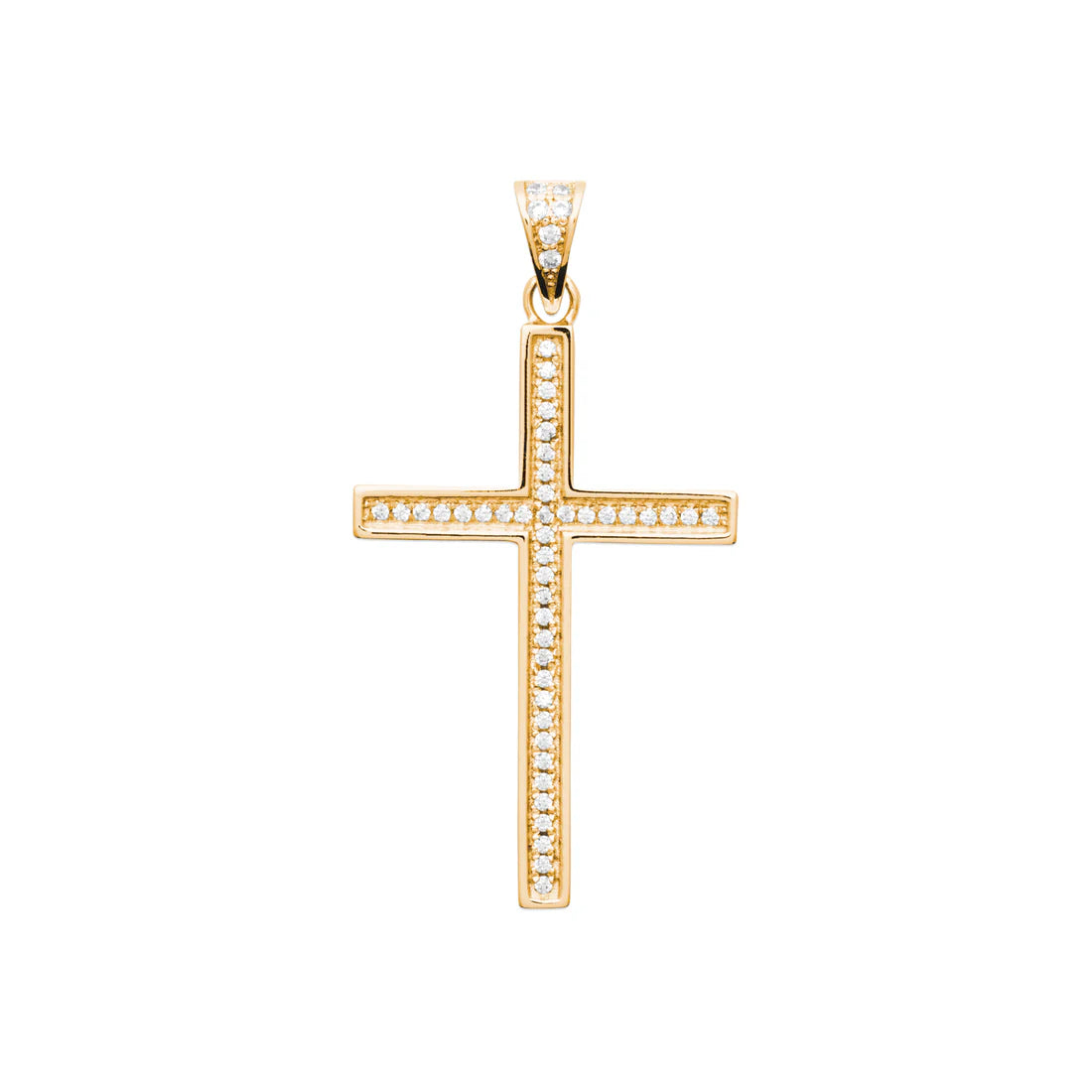 Amèlie 18ct Gold-Plated CZ Cross 1771610