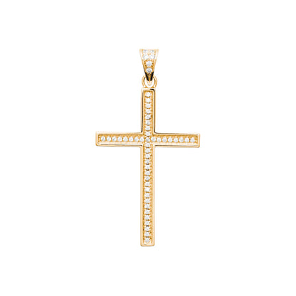 Amèlie 18ct Gold-Plated CZ Cross 1771610