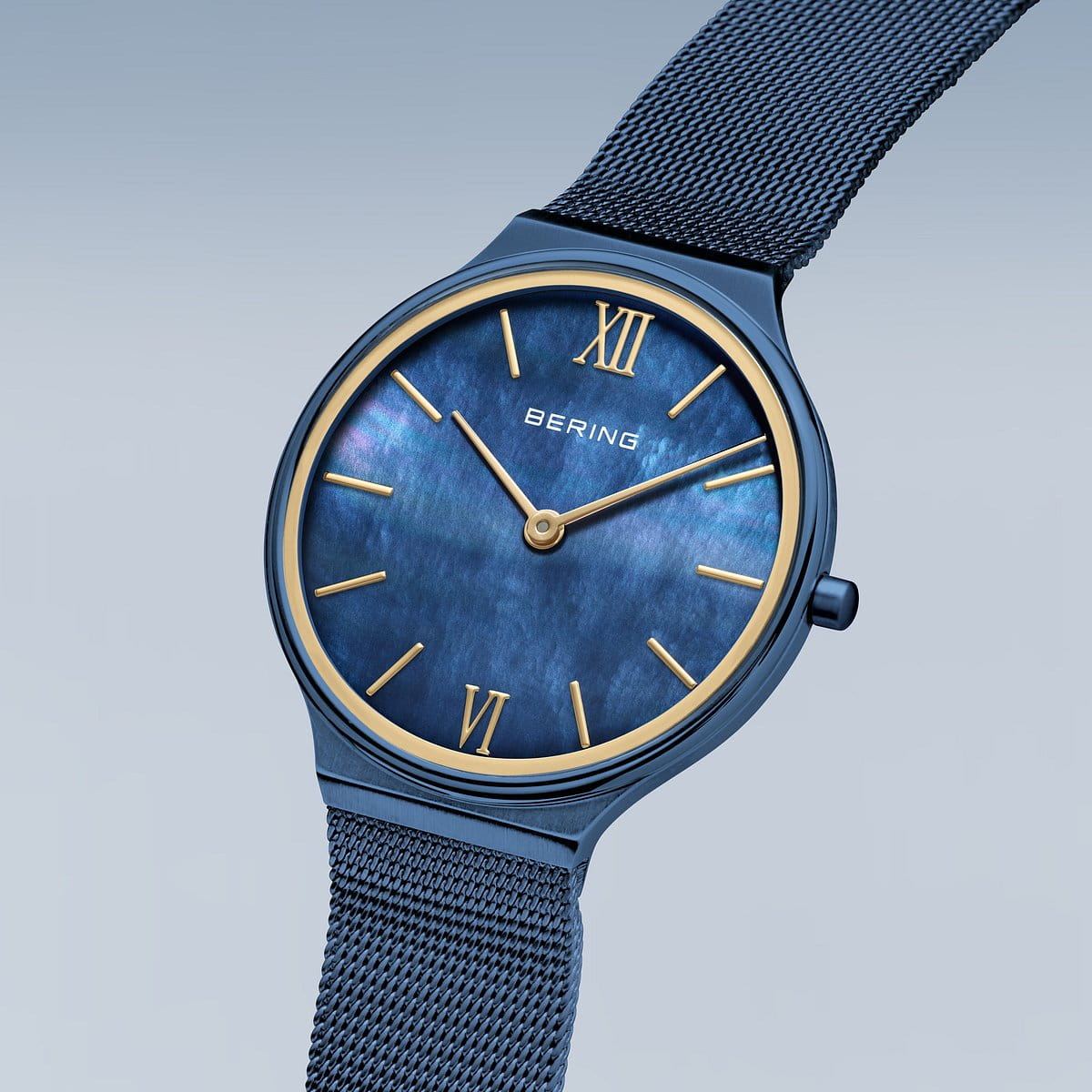 Bering Ultra Slim | polished/brushed blue | 18434-397