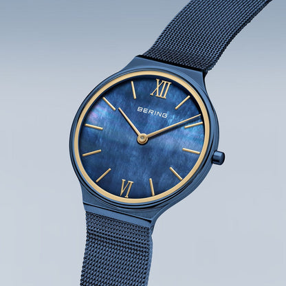 Bering Ultra Slim | polished/brushed blue | 18434-397