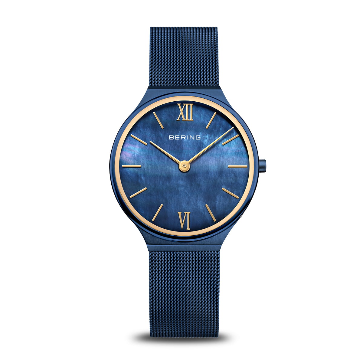 Bering Ultra Slim | polished/brushed blue | 18434-397