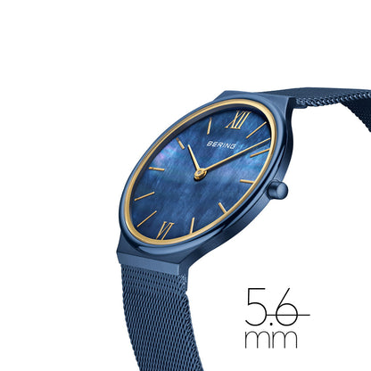Bering Ultra Slim | polished/brushed blue | 18434-397