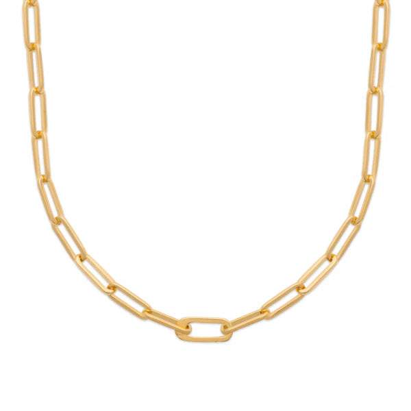 Amèlie 18ct Gold-Plated Paperlink Necklace 19111345